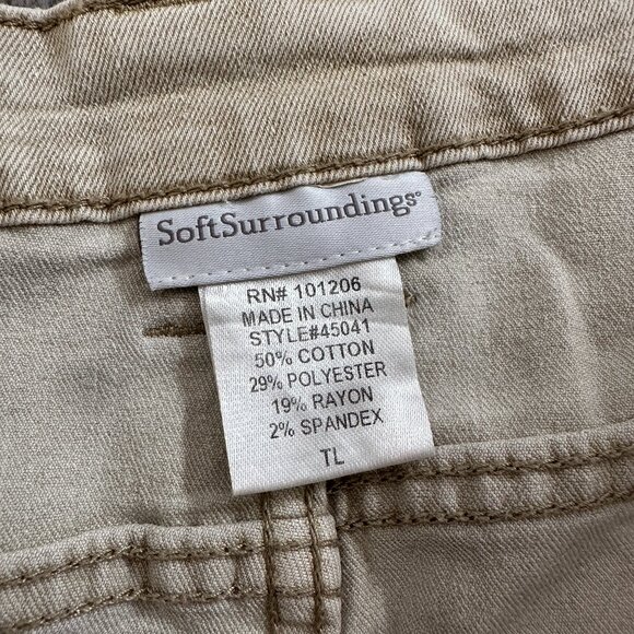 Soft Surroundings Wide Leg Tan Jeans Women's size Large Tall LT - Picture 3 of 6